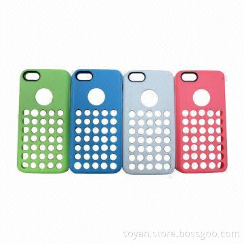 TPU Cases for iPhone 5C with Holes Design, Various Colors Available